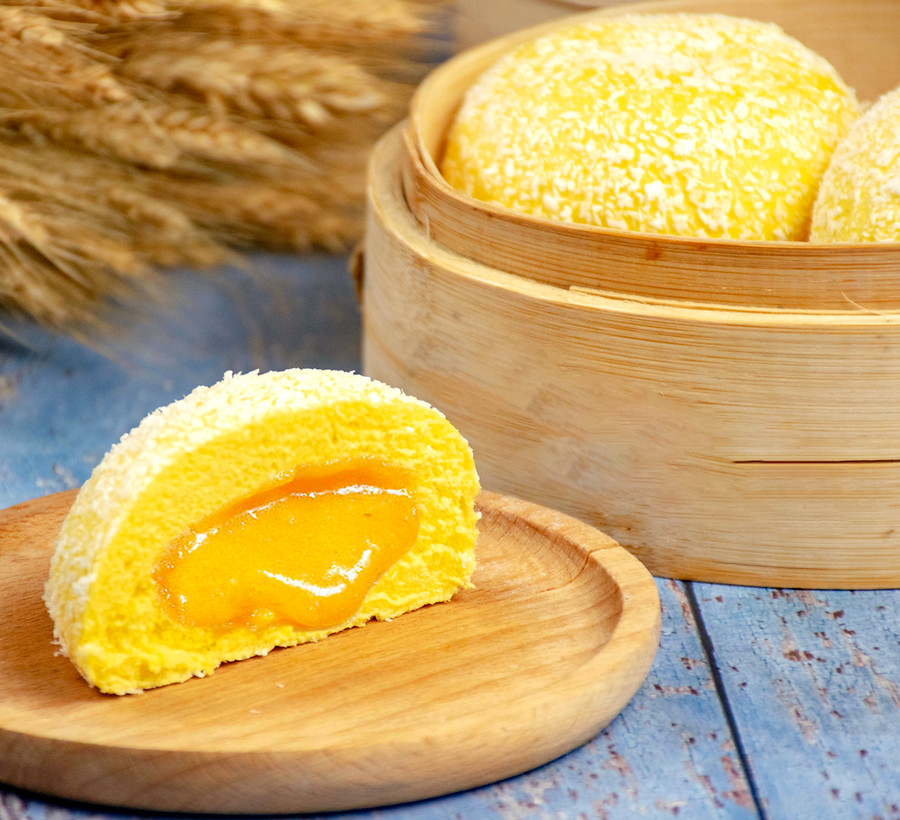 Snowflake Lava Bun dim sum from Wing Tak