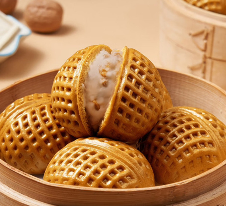 Piglet Shaped Custard Bun dim sum from Wing Tak